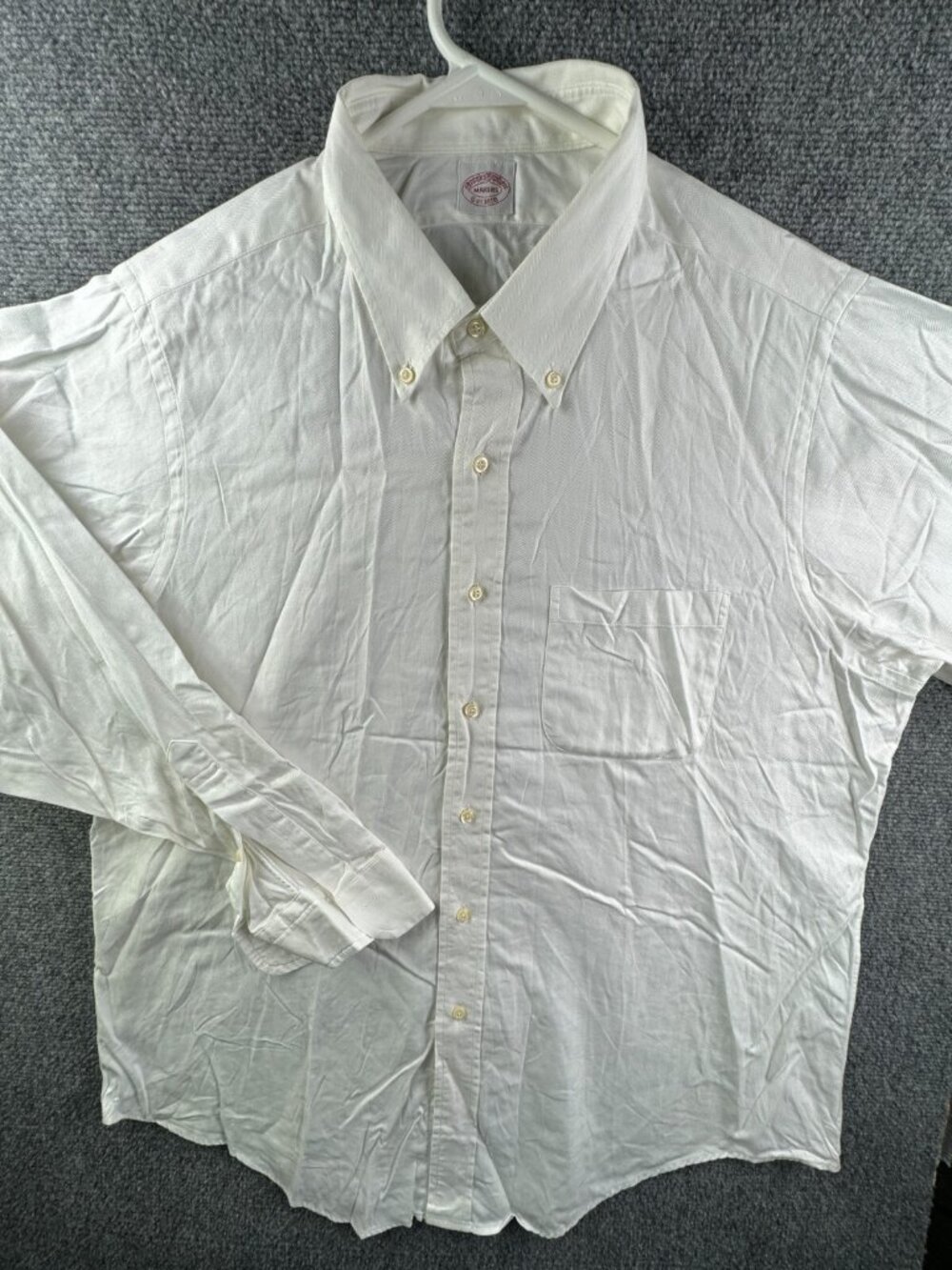 Brooks Brothers Makers White Long Sleeve Button Up Shirt Tailored Size 18
